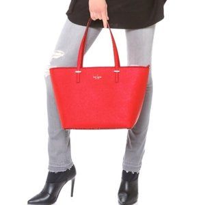Large Red Kate Spade Cedar Street Harmony Tote Bag